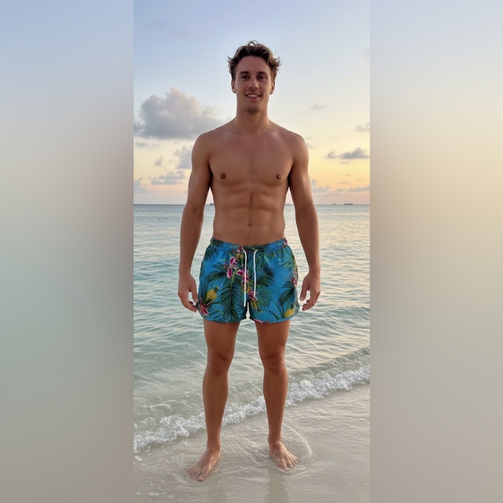 H&M Blue Floral Pineapple Shorts 

#athleisure Bloungewear Wieggings Fworkout